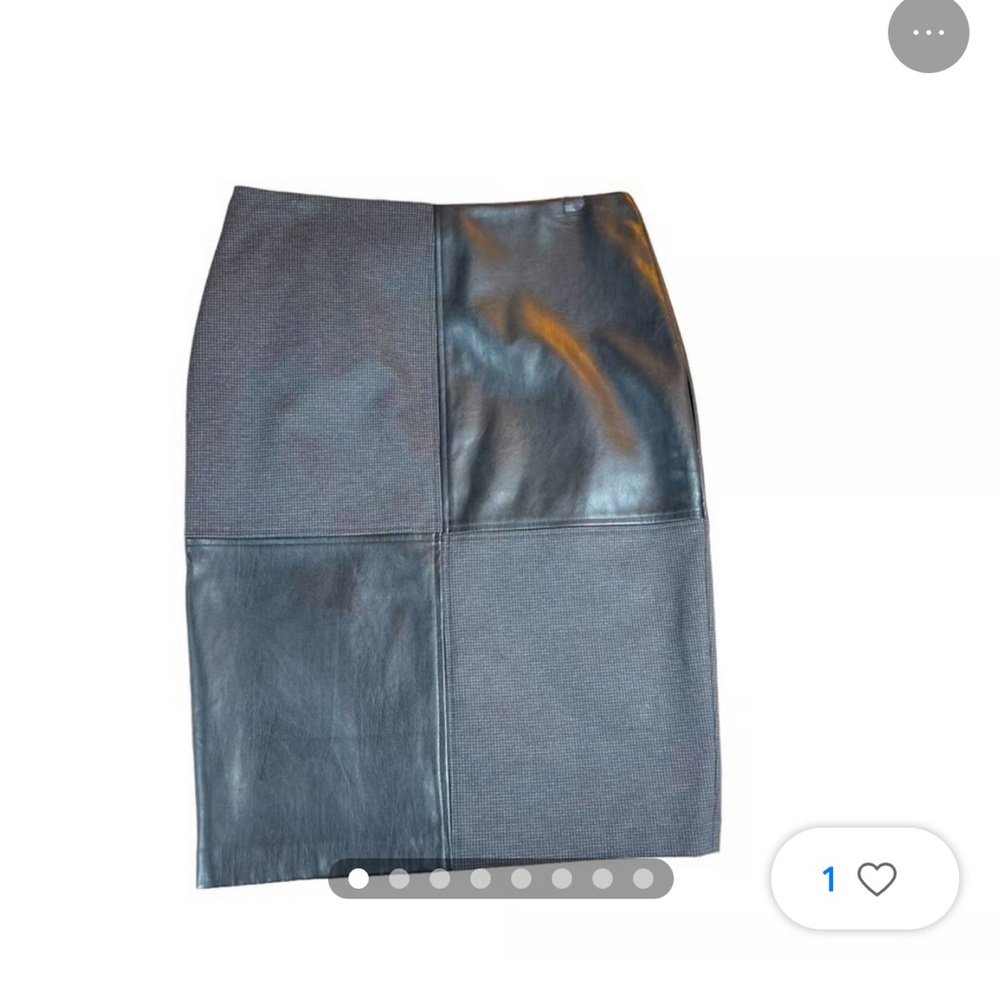 Ivanka Trump Wonderland Skirt Faux Leather Patch Pencil Skirt